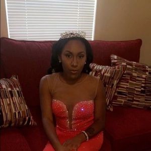 Jovani open back prom dress